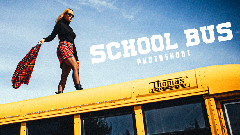 SCHOOL BUS PHOTOSHOOT